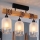 Brilagi - Przysufitowy żyrandol WOOD GLASS 3xE27/60W/230V sosna/czarny/biały