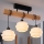 Brilagi - Przysufitowy żyrandol WOOD GLASS 3xE27/60W/230V sosna/czarny/biały
