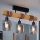 Brilagi - Przysufitowy żyrandol WOOD GLASS 3xE27/60W/230V sosna/czarny/przydymiony szary