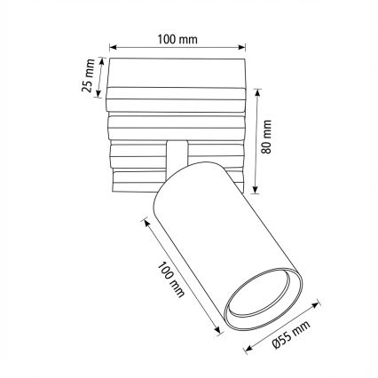 Brilagi - Reflektor punktowy SELE WOOD 1xGU10/30W/230V biały/drewno