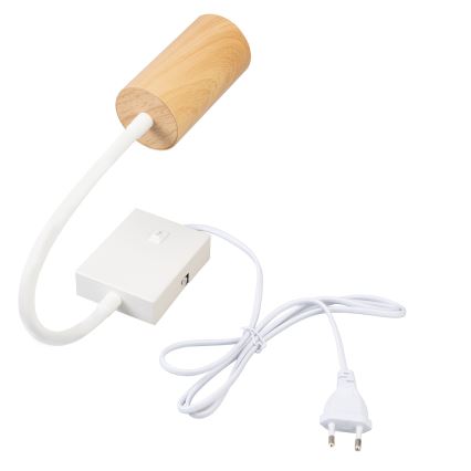 Brilagi - Regulowany kinkiet z włącznikiem SELE 1xGU10/30W/230V biały/dekor dębu