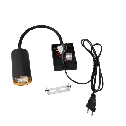 Brilagi - Regulowana lampa ścienna z włącznikiem SELE 1xGU10/30W/230V czarna/złota