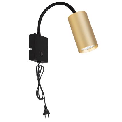 Brilagi - Regulowany kinkiet z włącznikiem SELE 1xGU10/30W/230V czarny/złoty