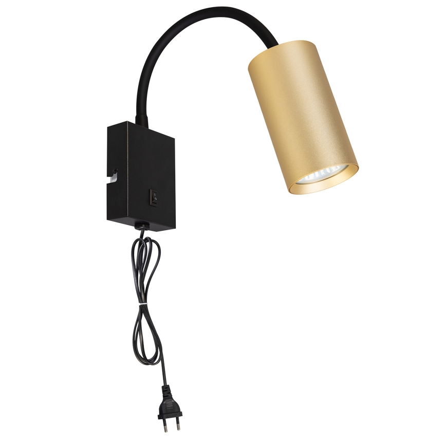 Brilagi - Regulowany kinkiet z włącznikiem SELE 1xGU10/30W/230V czarny/złoty