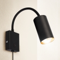 Brilagi - Regulowana lampa ścienna z włącznikiem SELE 1xGU10/30W/230V czarna/złota