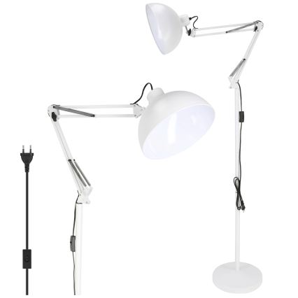 Brilagi - Regulowana lampa stojąca TASKER 1xE27/60W/230V 157 cm biała