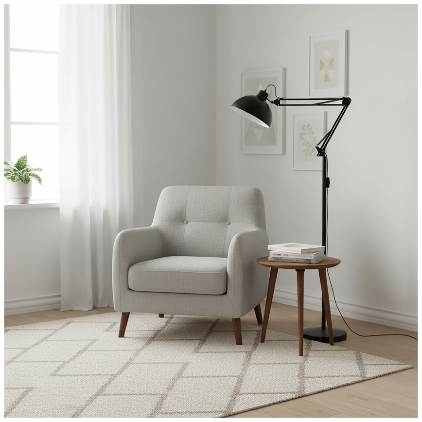 Brilagi - Regulowana lampa stojąca TASKER 1xE27/60W/230V 157 cm czarna