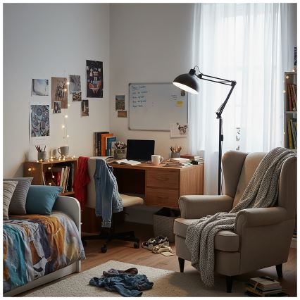 Brilagi - Regulowana lampa stojąca TASKER 1xE27/60W/230V 157 cm czarna