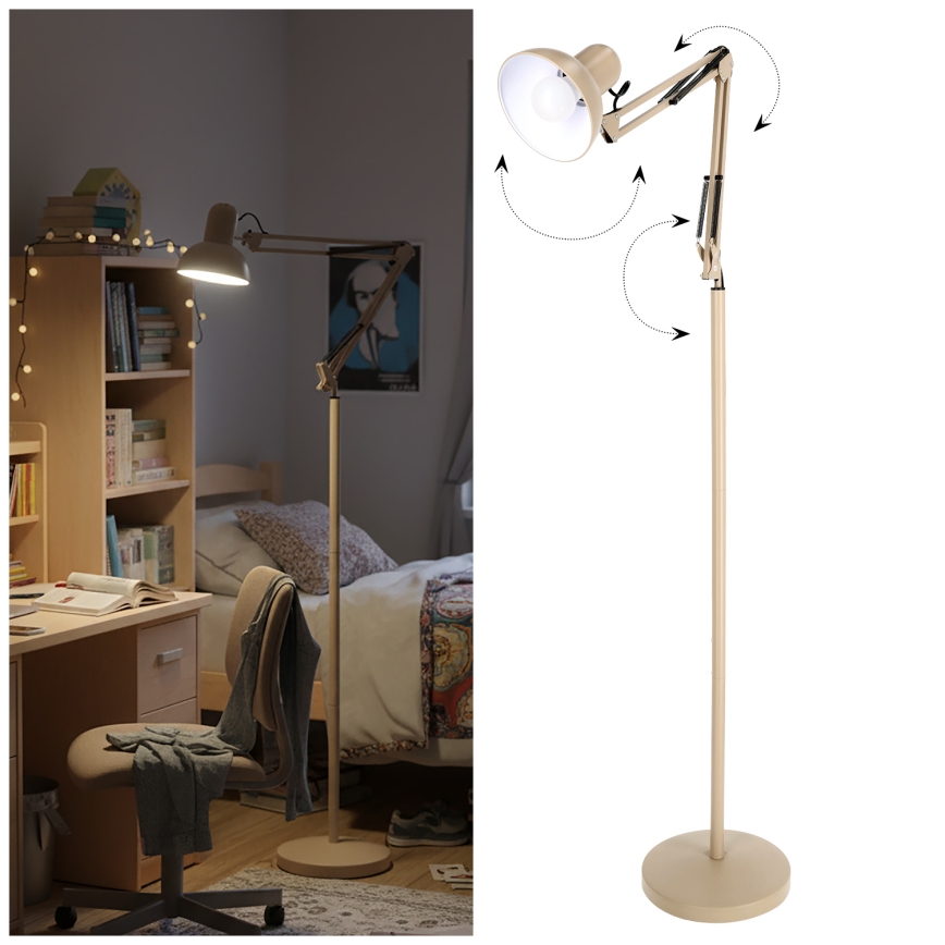 Brilagi - Regulowana lampa stojąca TASKER 1xE27/60W/230V 184 cm beżowa