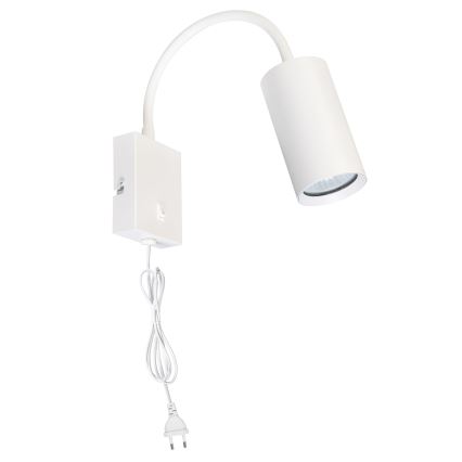 Brilagi - Regulowana lampa ścienna z włącznikiem SELE 1xGU10/30W/230V biała