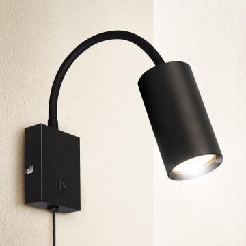 Brilagi - Regulowany kinkiet z wyłącznikiem SELE 1xGU10/30W/230V czarny