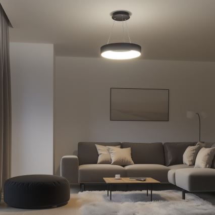 Brilagi - Regulowany żyrandol LED na linkę FALCON LED/80W/230V 3000-6500K śr. 60 cm czarny + pilot do zdalnego sterowania