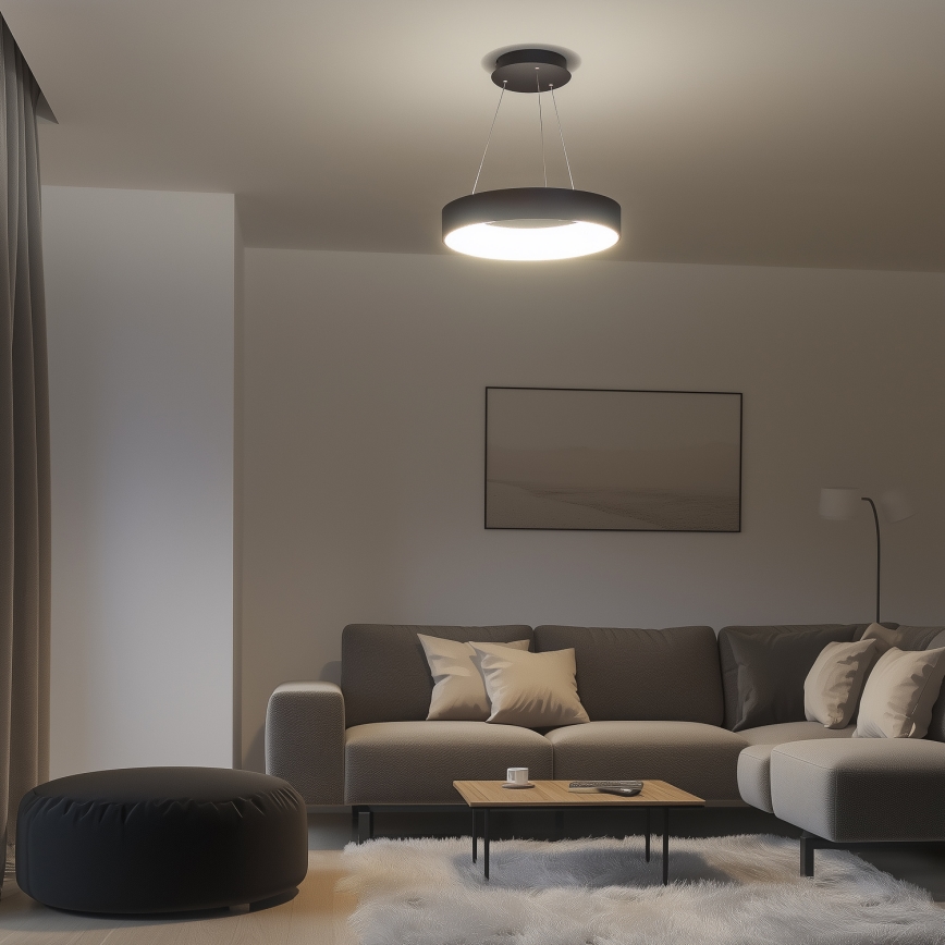 Brilagi - Regulowany żyrandol LED na linkę FALCON LED/80W/230V 3000-6500K śr. 60 cm czarny + pilot do zdalnego sterowania