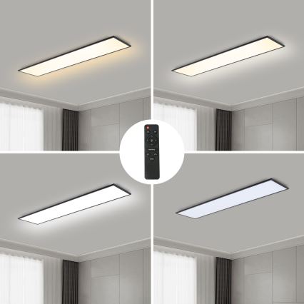 Brilagi - LED ściemnialna oprawa sufitowa SLIMFRAME LED/58W/230V 120x30 cm 3000-6000K czarna + pilot zdalnego sterowania
