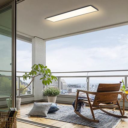 Brilagi - LED ściemnialna oprawa sufitowa SLIMFRAME LED/58W/230V 120x30 cm 3000-6000K czarna + pilot zdalnego sterowania