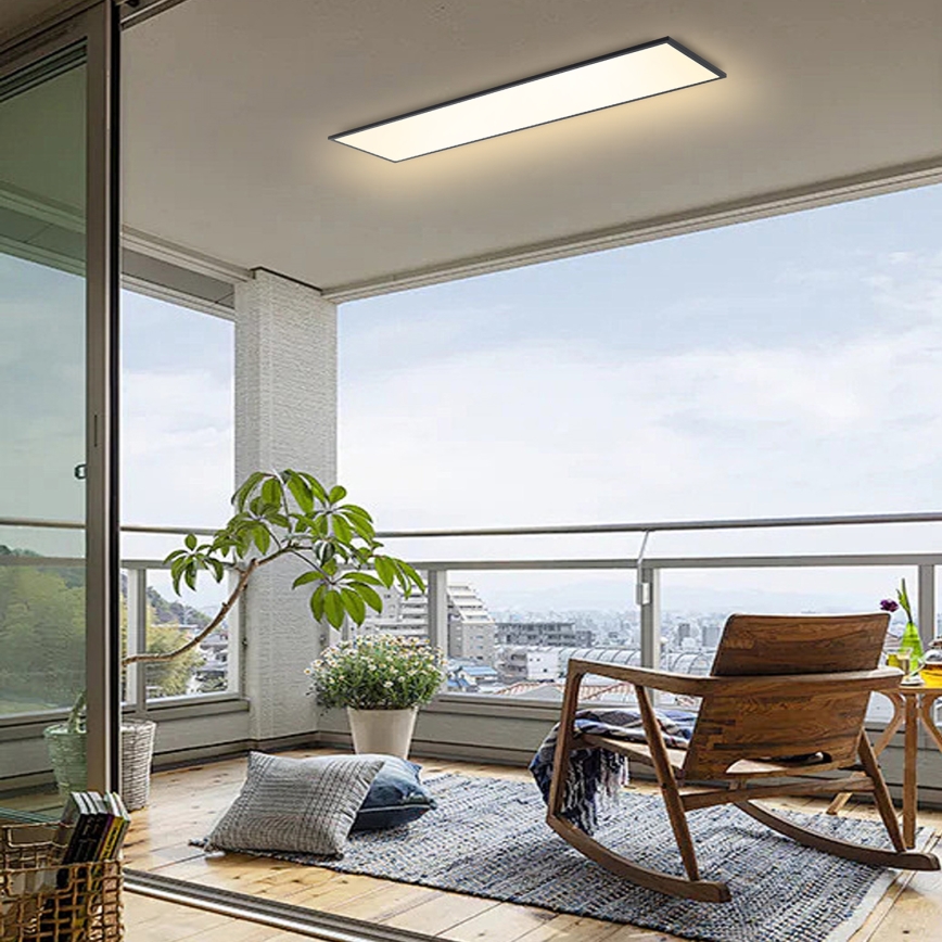 Brilagi - LED ściemnialna oprawa sufitowa SLIMFRAME LED/58W/230V 120x30 cm 3000-6000K czarna + pilot zdalnego sterowania