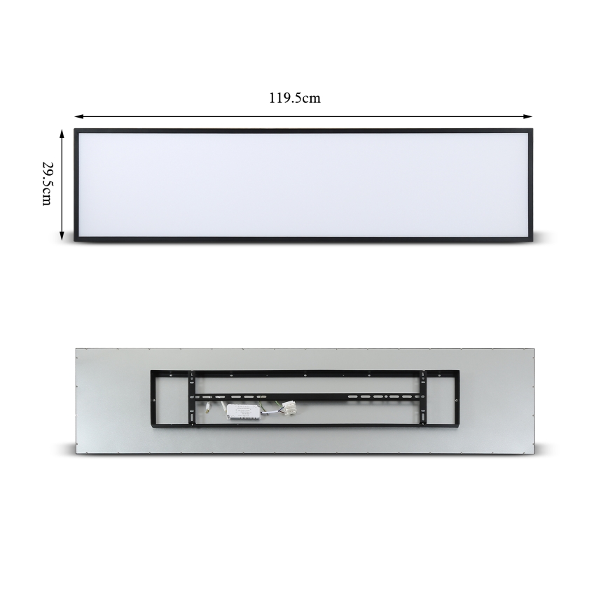 Brilagi - LED ściemnialna oprawa sufitowa SLIMFRAME LED/58W/230V 120x30 cm 3000-6000K czarna + pilot zdalnego sterowania