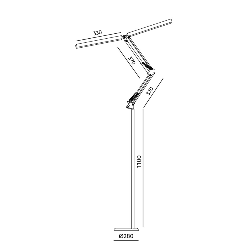 BRILAGI - Ściemnialna lampa stojąca VARIO LED z giętkim ramieniem, 14W/230V, 3000-6000K, 157 cm, biała