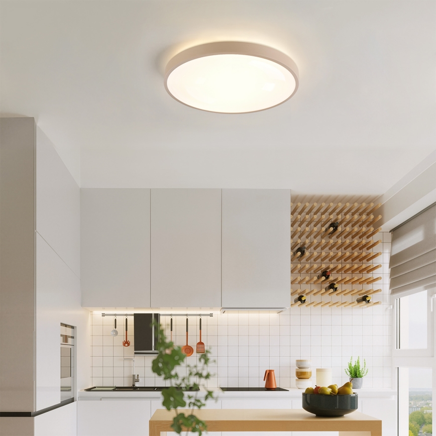 Brilagi - ściemnialna oprawa sufitowa LED GLASS POOL DOUBLE LED/48W/230V 3000-6000K 40 cm beżowa + pilot zdalnego sterowania