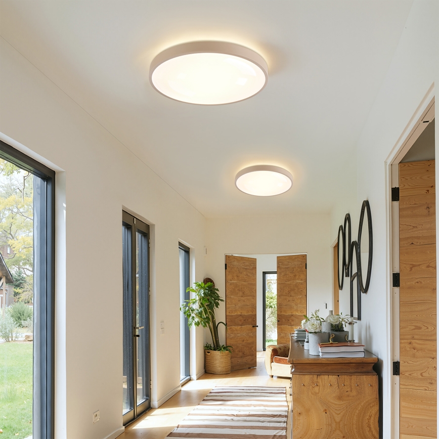 Brilagi - ściemnialna oprawa sufitowa LED GLASS POOL DOUBLE LED/48W/230V 3000-6000K 40 cm beżowa + pilot zdalnego sterowania