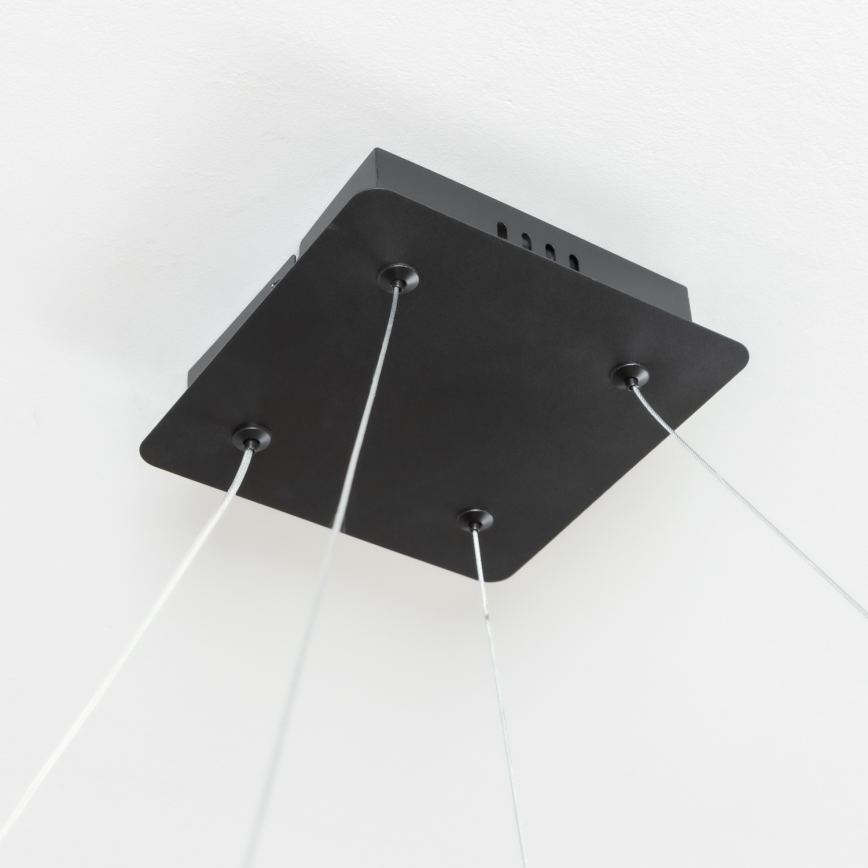 Brilagi - Żyrandol LED ściemnialny na linkach FALCON SLIM LED/50W/230V 3000-6500K 50x50 cm czarny + pilot zdalnego sterowania