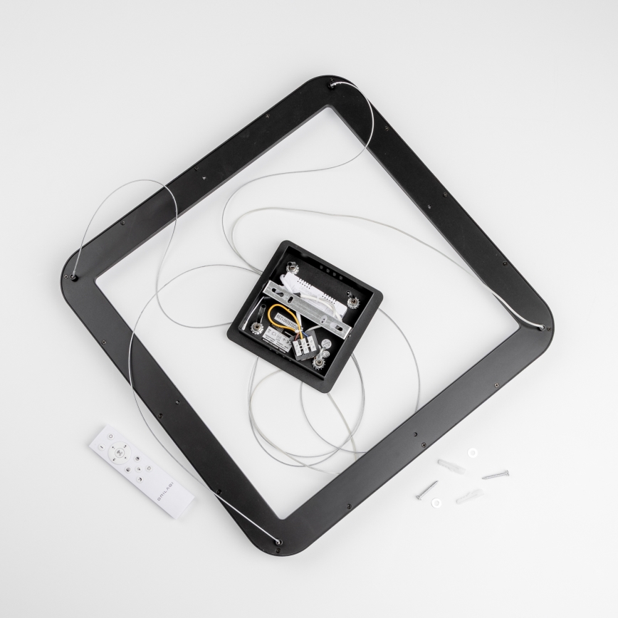 Brilagi - Żyrandol LED ściemnialny na linkach FALCON SLIM LED/50W/230V 3000-6500K 50x50 cm czarny + pilot zdalnego sterowania