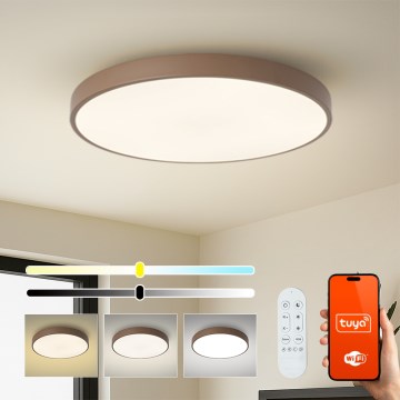 Brilagi - ściemnialna lampa LED POOL SMART LED/100W/230V śr. 80 cm Wi‑Fi Tuya + pilot zdalnego sterowania brązowa