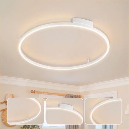 Brilagi - Plafon LED ściemnialny PORTOFINO LED/60W/230V 3000-6000K śr. 80 cm biały + pilot zdalnego sterowania