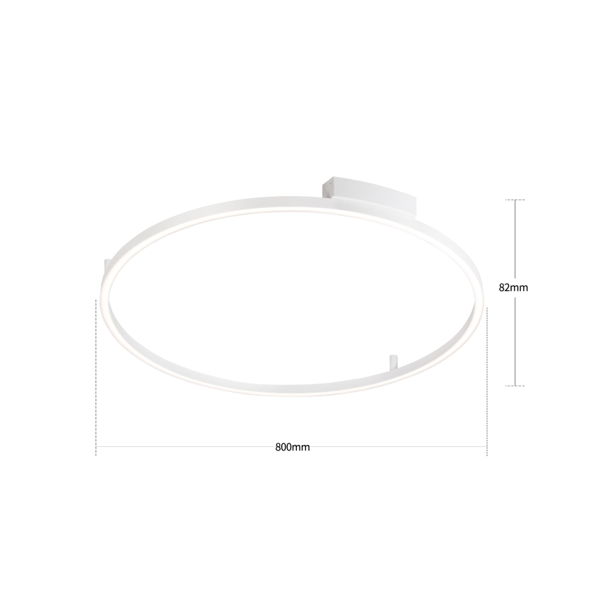 Brilagi - Plafon LED ściemnialny PORTOFINO LED/60W/230V 3000-6000K śr. 80 cm biały + pilot zdalnego sterowania