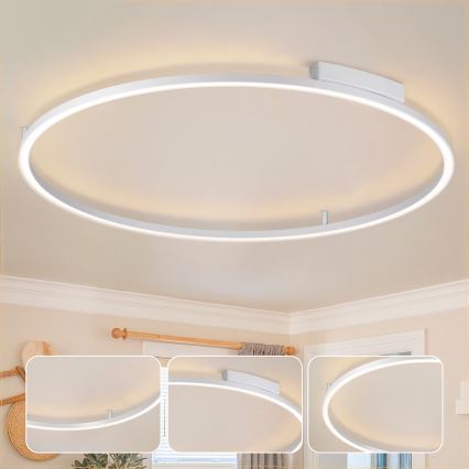 Brilagi - ściemnialna oprawa sufitowa LED PORTOFINO LED/85W/230V 3000-6000K Ø 120 cm srebrna + pilot zdalnego sterowania