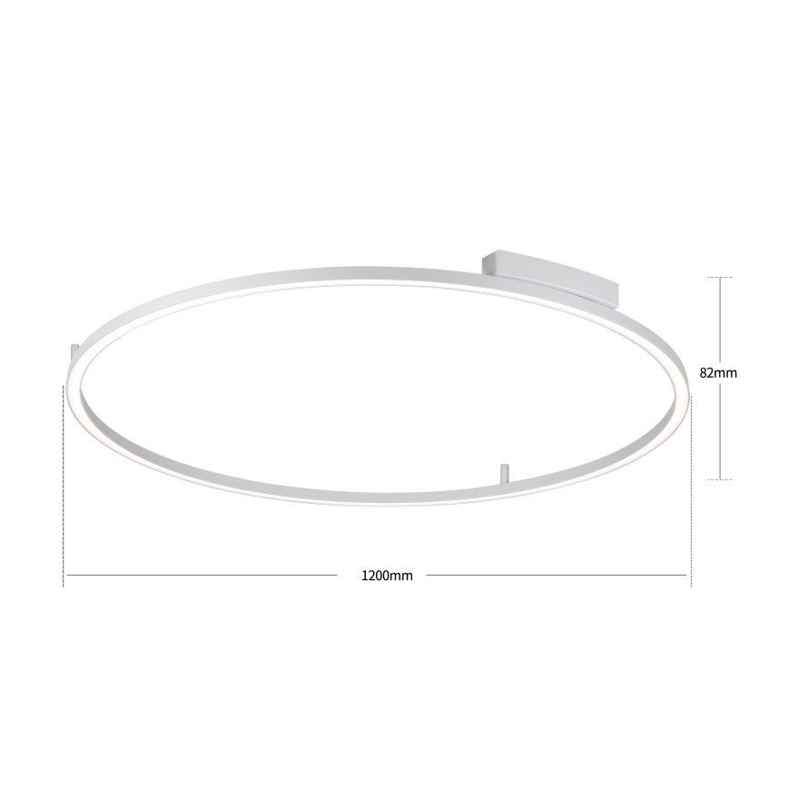 Brilagi - ściemnialna oprawa sufitowa LED PORTOFINO LED/85W/230V 3000-6000K Ø 120 cm srebrna + pilot zdalnego sterowania