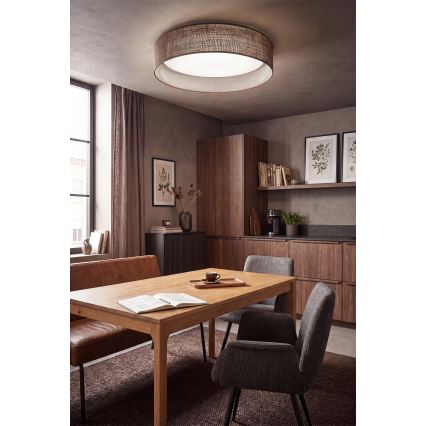 Brilagi - ściemnialna oprawa sufitowa VELVET SMARTIX STARS LED/24W/230V 3000-6000K śr. 45 cm brązowa Wi-Fi Tuya Beacon + pilot zdalnego sterowania