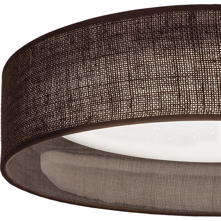 Brilagi - ściemnialna oprawa sufitowa VELVET SMARTIX STARS LED/24W/230V 3000-6000K śr. 45 cm brązowa Wi-Fi Tuya Beacon + pilot zdalnego sterowania