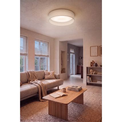 BRILAGI - LED ściemnialna lampa sufitowa VELVET SMARTIX LED/36W/230V 3000-6000K śr. 55 cm kremowa Wi-Fi Tuya Beacon + zdalne sterowanie