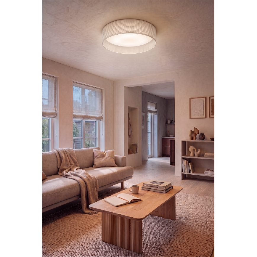 BRILAGI - LED ściemnialna lampa sufitowa VELVET SMARTIX LED/36W/230V 3000-6000K śr. 55 cm kremowa Wi-Fi Tuya Beacon + zdalne sterowanie