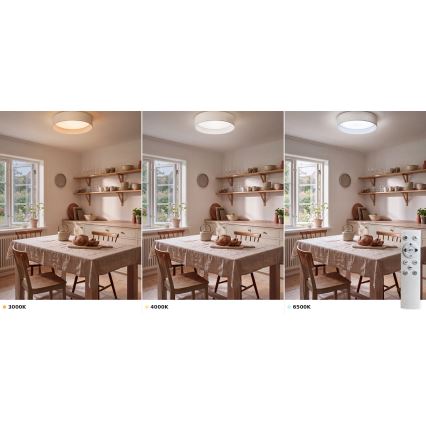 Brilagi - LED ściemnialna oprawa sufitowa VELVET SMART VARI LED/36W/230V 3000-6500K Ø 55 cm biała + pilot zdalnego sterowania