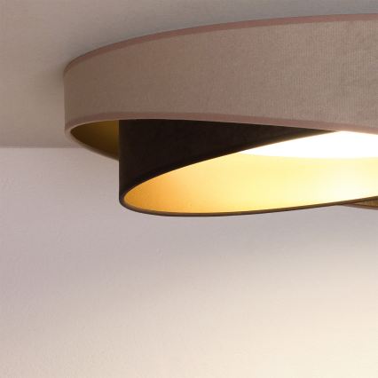 BRILAGI - LED ściemnialna lampa sufitowa VELVET TWIST LED/36W/230V 3000-6000K średnica 65 cm Wi-Fi Tuya Beacon beżowy/brązowy/złoty + pilot zdalnego sterowania