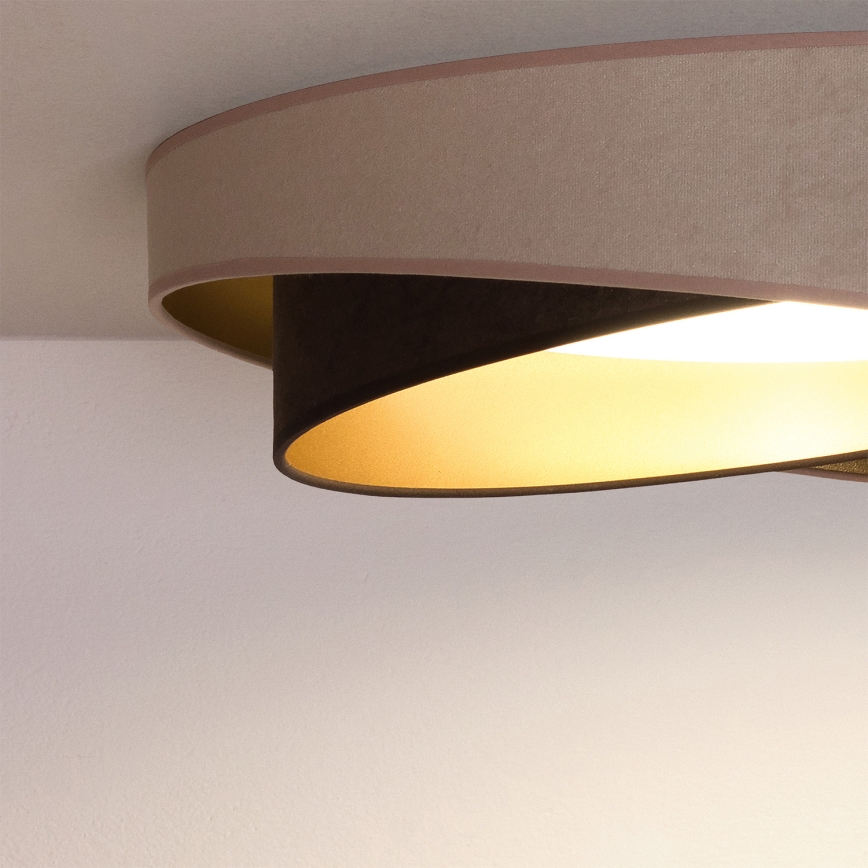 BRILAGI - LED ściemnialna lampa sufitowa VELVET TWIST LED/36W/230V 3000-6000K średnica 65 cm Wi-Fi Tuya Beacon beżowy/brązowy/złoty + pilot zdalnego sterowania