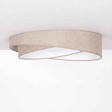 BRILAGI - LED Ściemnialna lampa sufitowa VELVET TWIST LED/36W/230V 3000-6000K śr. 65 cm Wi-Fi Tuya Beacon beżowa + pilot zdalnego sterowania