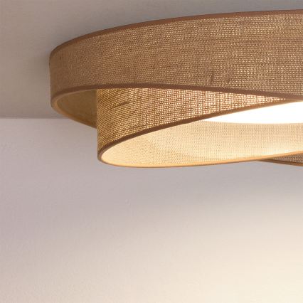 BRILAGI - Ściemnialna lampa sufitowa VELVET TWIST LED/36W/230V 3000-6000K Ø65 cm Wi-Fi Tuya Beacon beżowa + pilot