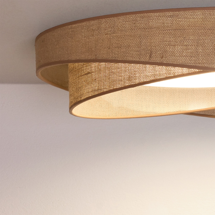 BRILAGI - Ściemnialna lampa sufitowa VELVET TWIST LED/36W/230V 3000-6000K Ø65 cm Wi-Fi Tuya Beacon beżowa + pilot