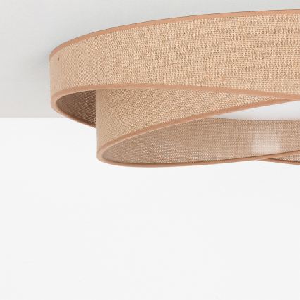 BRILAGI - Ściemnialna lampa sufitowa VELVET TWIST LED/36W/230V 3000-6000K Ø65 cm Wi-Fi Tuya Beacon beżowa + pilot