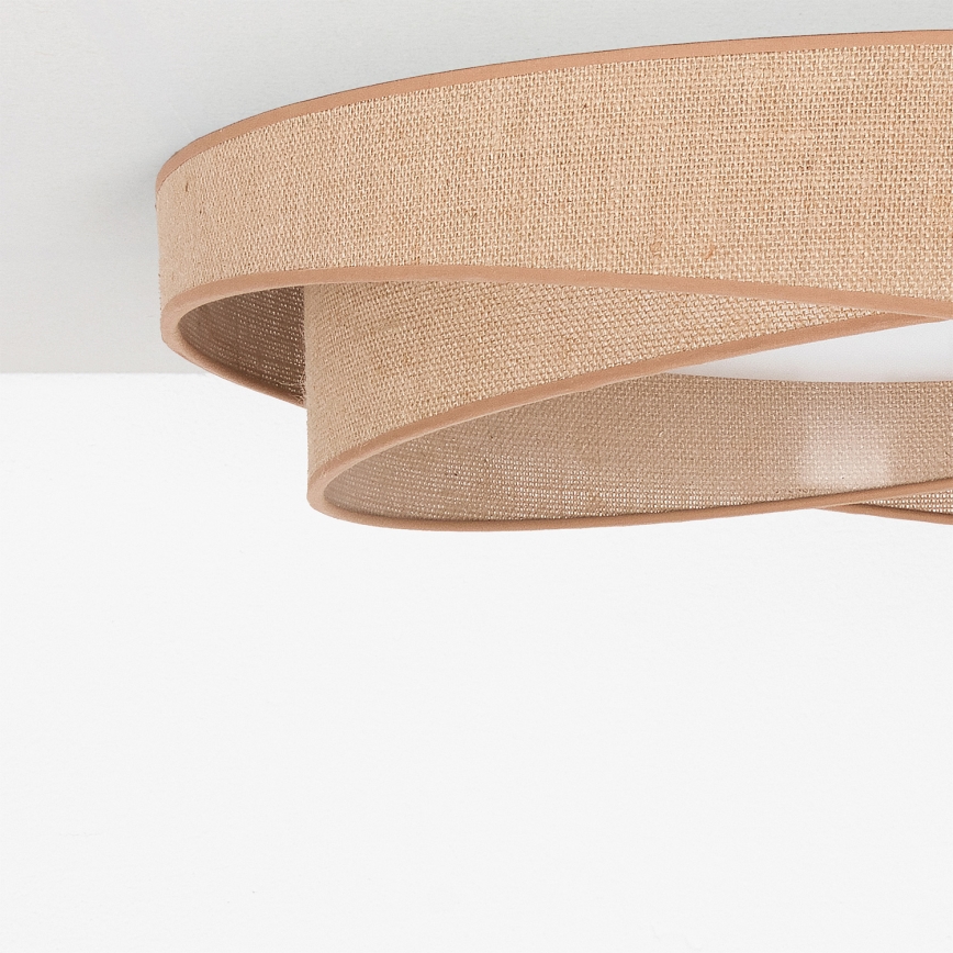 BRILAGI - Ściemnialna lampa sufitowa VELVET TWIST LED/36W/230V 3000-6000K Ø65 cm Wi-Fi Tuya Beacon beżowa + pilot