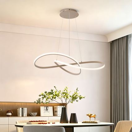 Brilagi - Ściemnialny żyrandol LED na lince INFINITY LED/80W/230V 3000-6000K 80x80 cm beżowy + zdalne sterowanie
