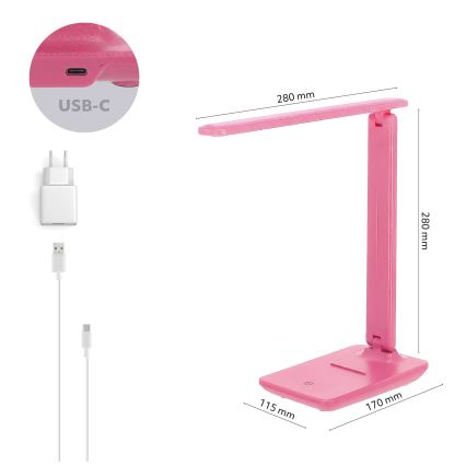 Brilagi - LED ściemnialna lampa stołowa MODO LED/7W/230V 3000/4000/6500K różowa