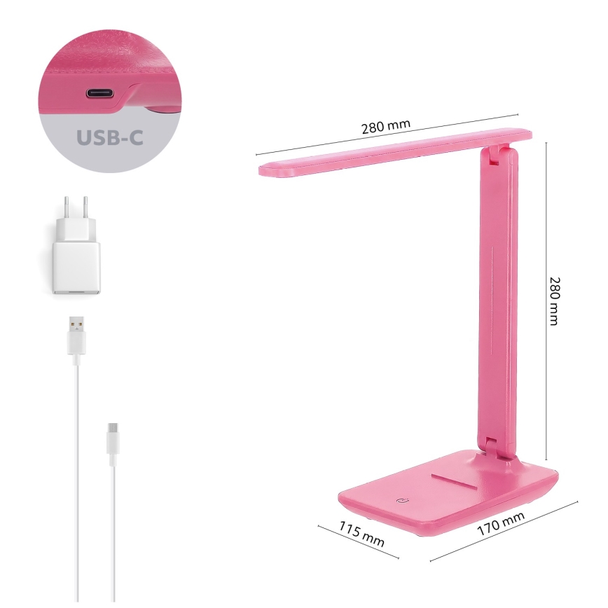 Brilagi - LED ściemnialna lampa stołowa MODO LED/7W/230V 3000/4000/6500K różowa