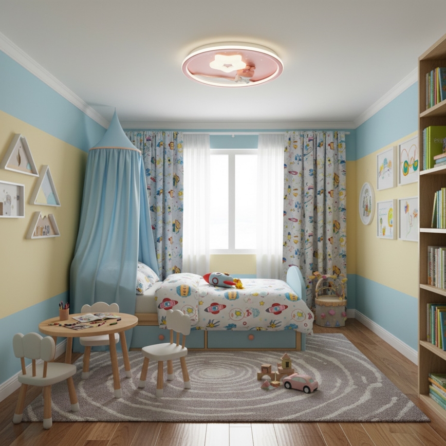 Brilagi - LED Ściemnialna dziecięca lampa sufitowa BUNNY LED/83W/230V 3000-6000K śr. 49 cm + pilot zdalnego sterowania