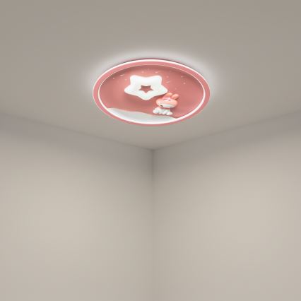 Brilagi - LED Ściemnialna dziecięca lampa sufitowa BUNNY LED/83W/230V 3000-6000K śr. 49 cm + pilot zdalnego sterowania