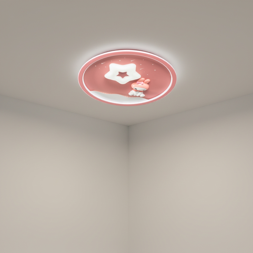 Brilagi - LED Ściemnialna dziecięca lampa sufitowa BUNNY LED/83W/230V 3000-6000K śr. 49 cm + pilot zdalnego sterowania