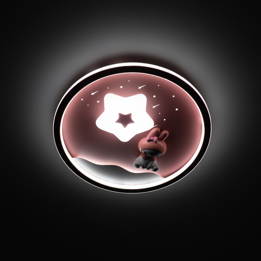 Brilagi - LED Ściemnialna dziecięca lampa sufitowa BUNNY LED/83W/230V 3000-6000K śr. 49 cm + pilot zdalnego sterowania